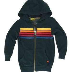 Aviator Nation Kids Navy 5 Stripe Hoodie Size 12